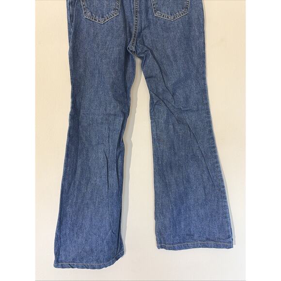 Vintage VTG Gymboree Wide Leg Embroidered Heart Sequin Denim Jeans Youth Girls 9 - Picture 7 of 8
